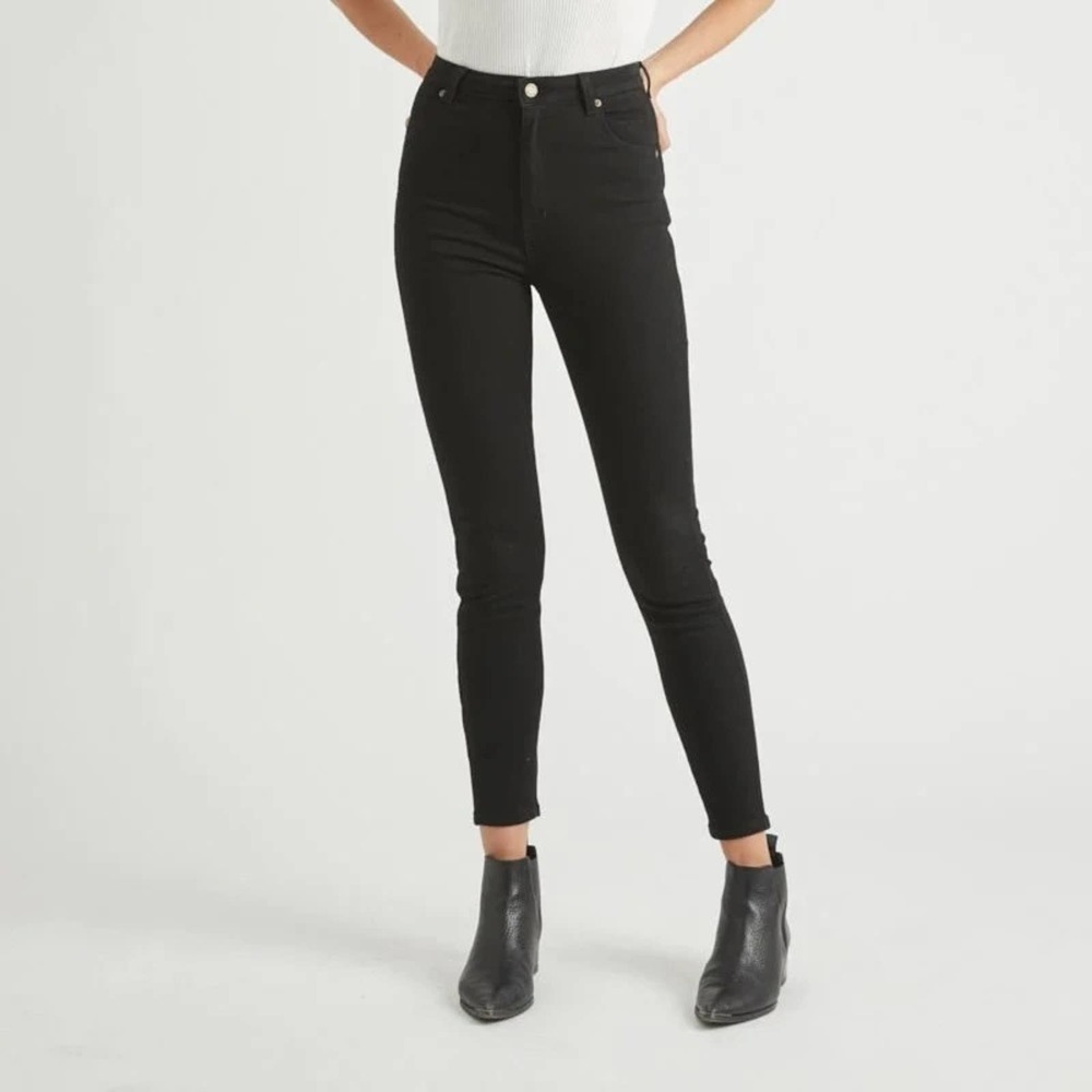 NWT Rolla's East Coast Ankle Skinny Jeans Galaxy Black High Rise Stretch 24